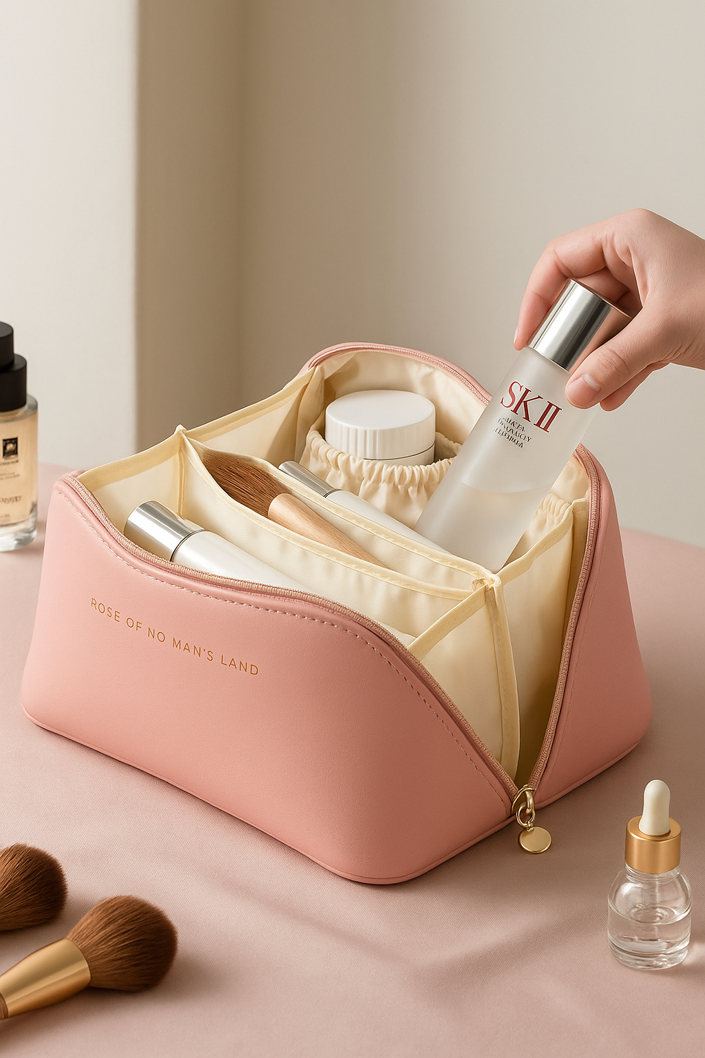 Structured Travel Makeup Bag