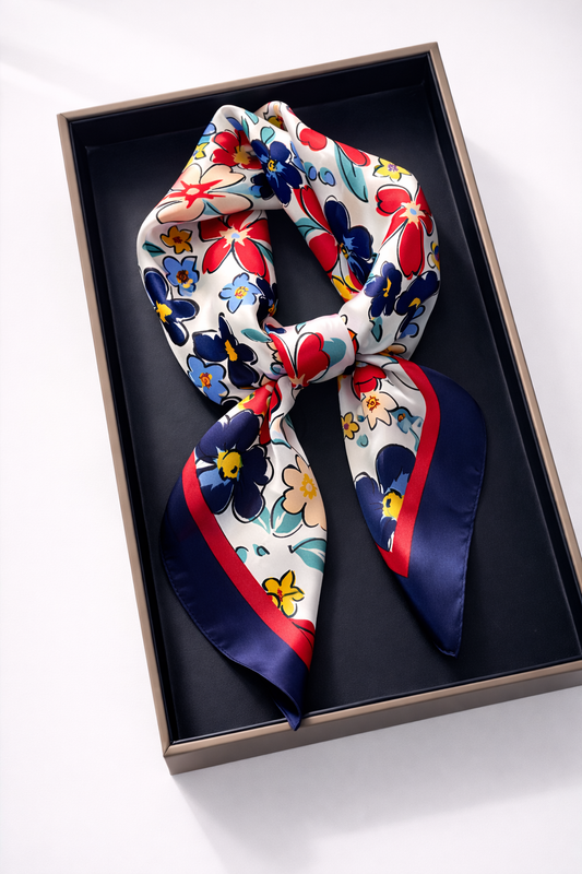 Élise Floral Silk Scarf