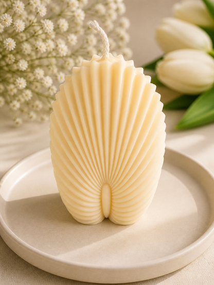 Palm Leaf Sculptural Soy Candle