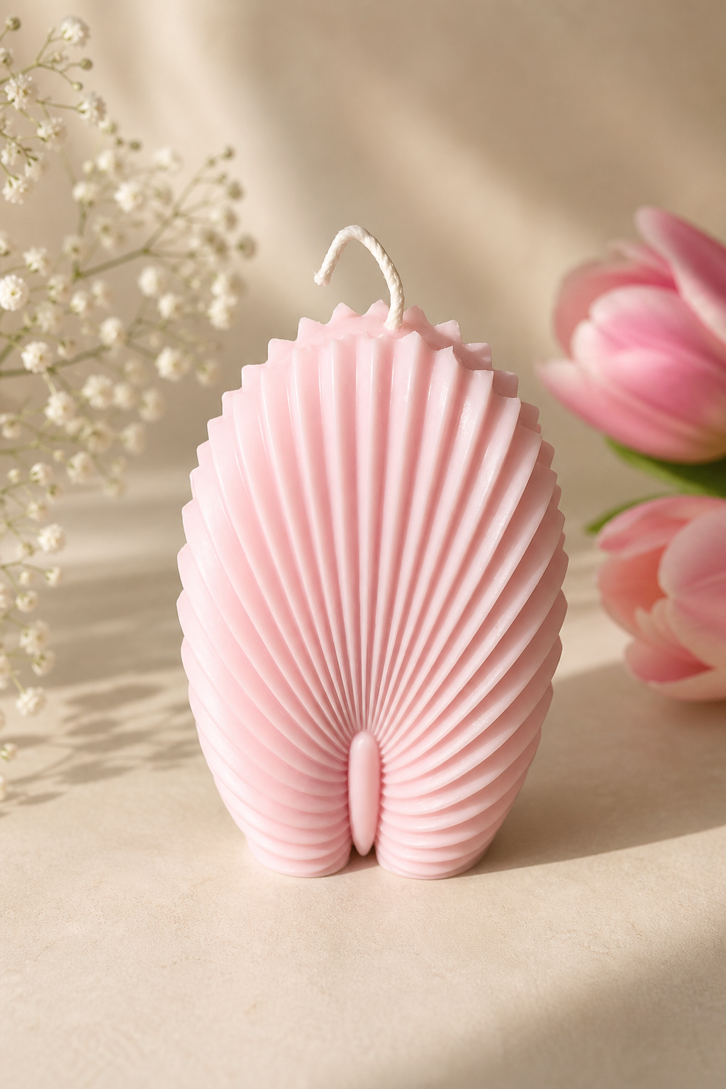 Palm Leaf Sculptural Soy Candle