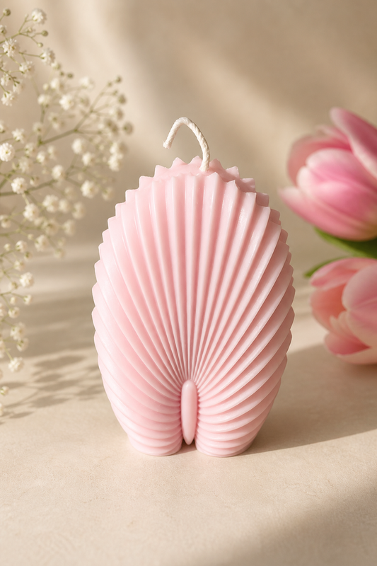 Palm Leaf Sculptural Soy Candle