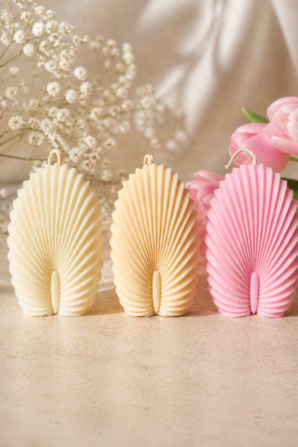 Palm Leaf Sculptural Soy Candle