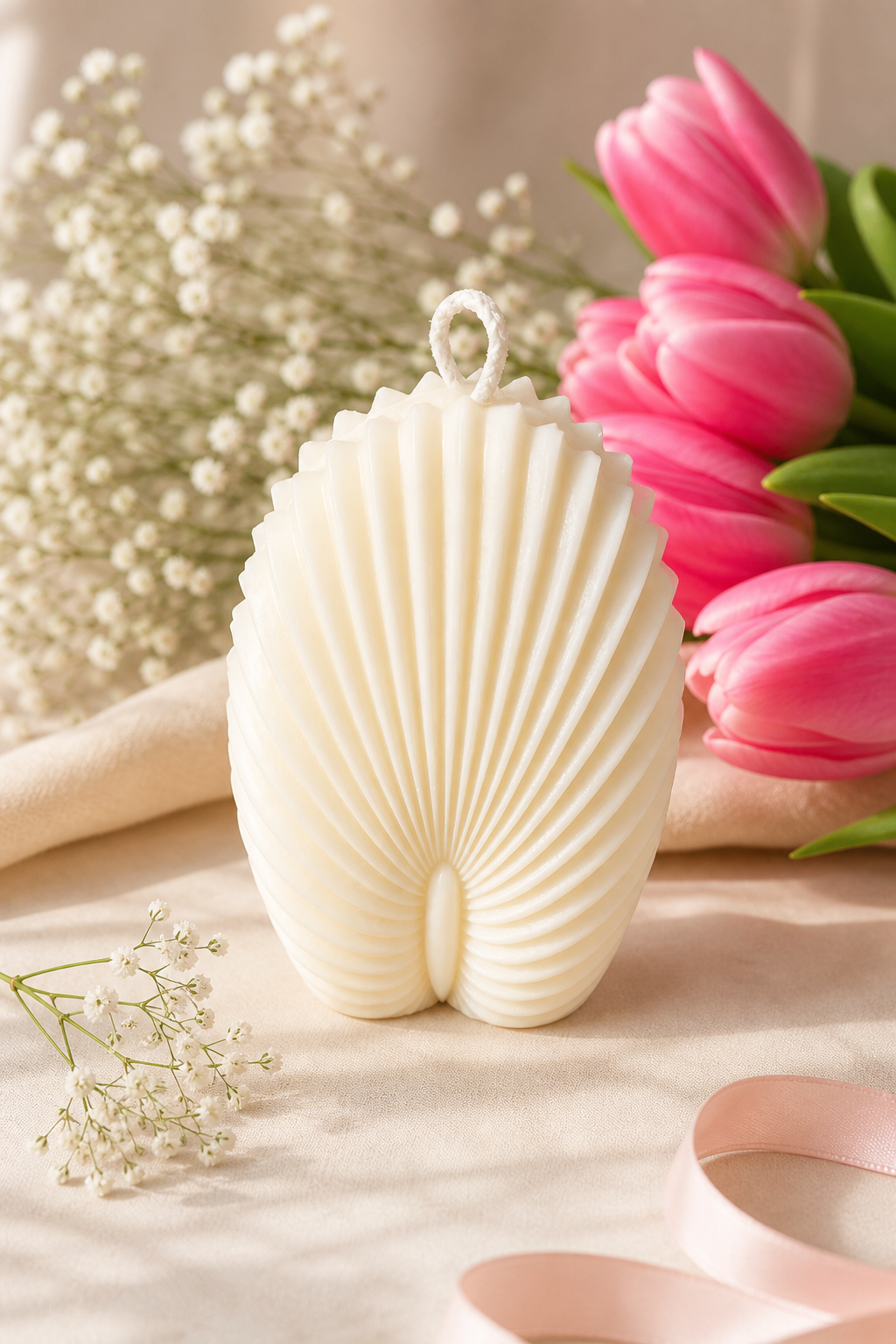 Palm Leaf Sculptural Soy Candle