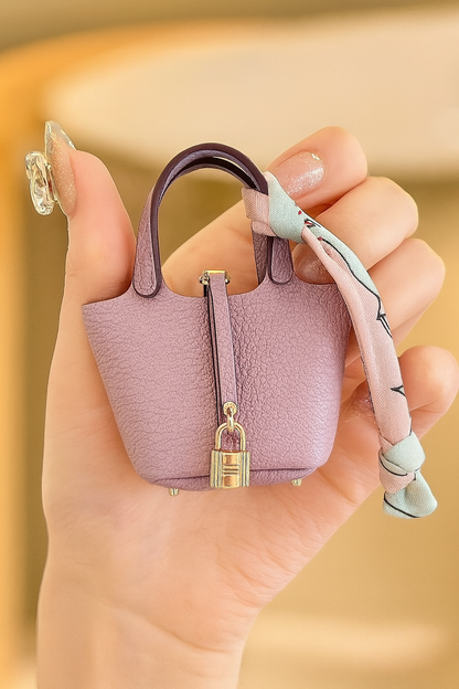 Mini Bag Keychain – Leather Charm Bag for Keys & Accessories