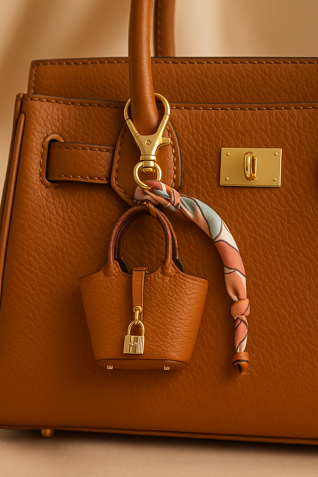 Mini Bag Keychain – Leather Charm Bag for Keys & Accessories