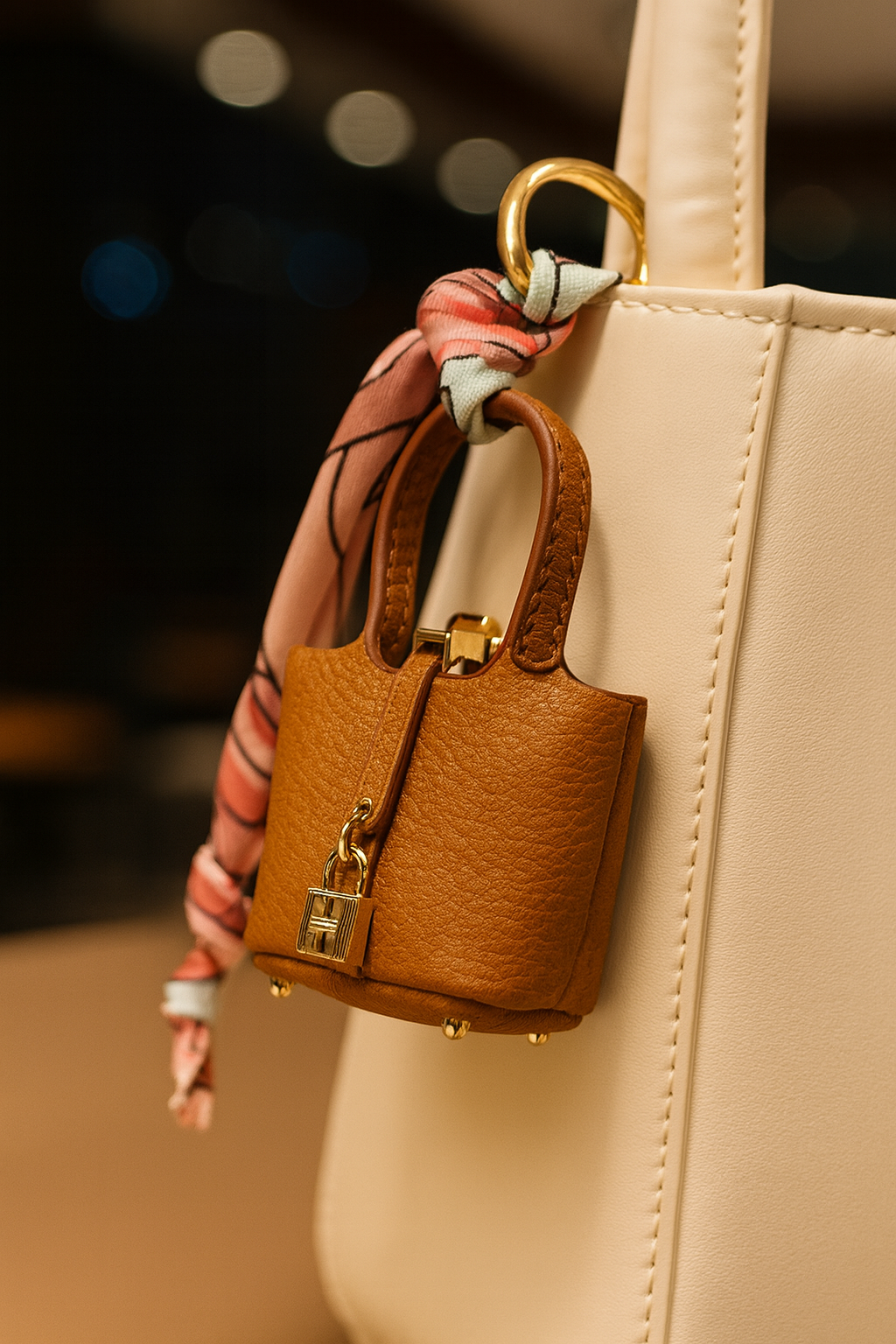 Mini Bag Keychain – Leather Charm Bag for Keys & Accessories