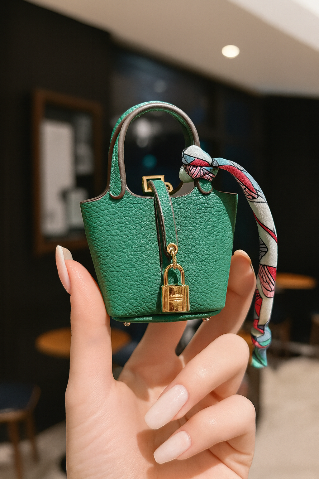 Mini Bag Keychain – Leather Charm Bag for Keys & Accessories