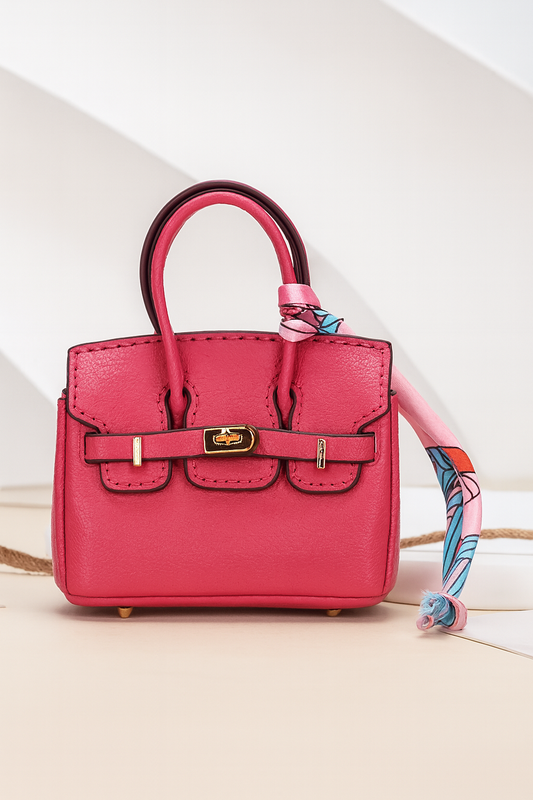 Mini Luxury Tote Bag Charm – Designer Inspired Key Holder