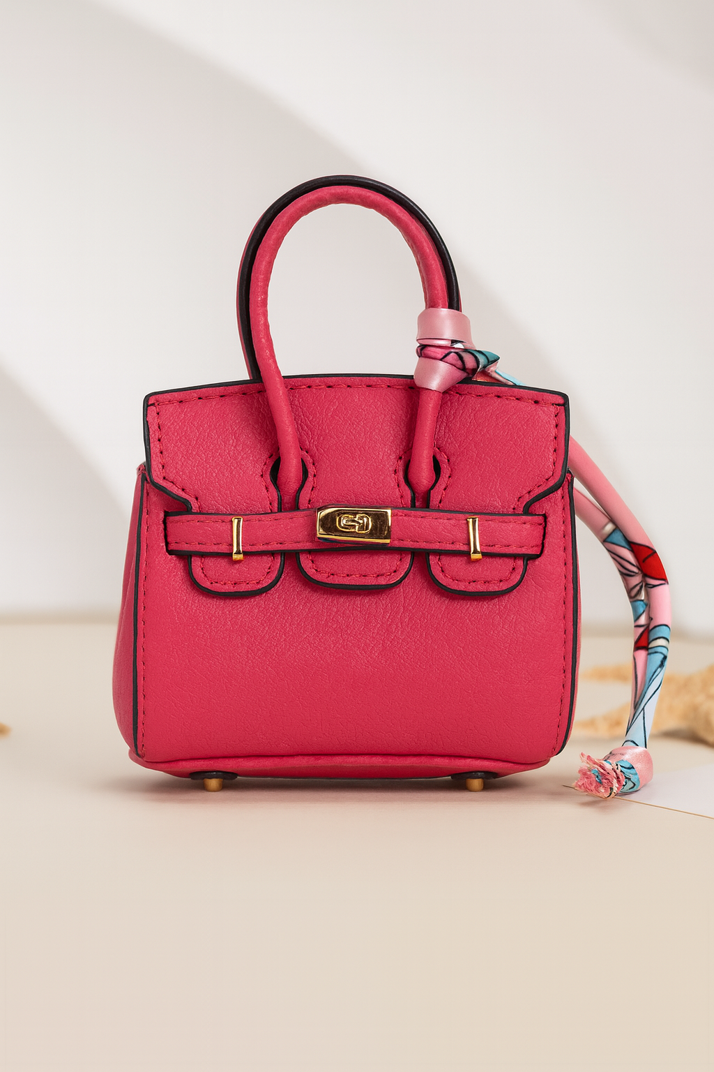 Mini Luxury Tote Bag Charm – Designer Inspired Key Holder
