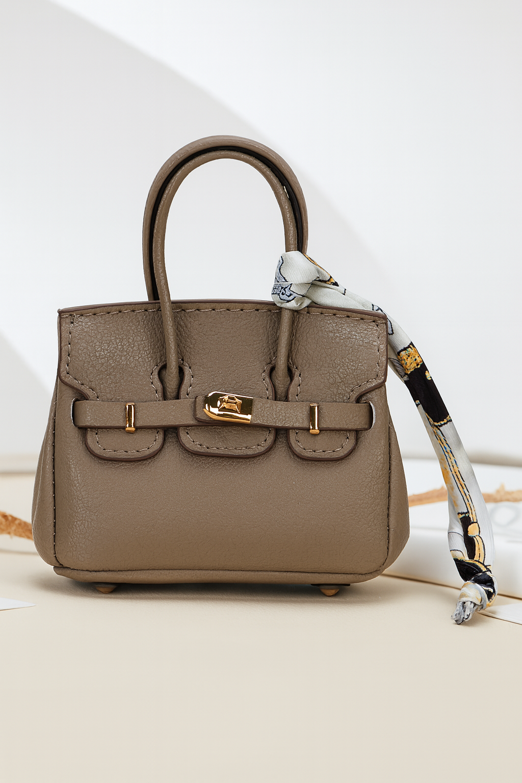 Mini Luxury Tote Bag Charm – Designer Inspired Key Holder