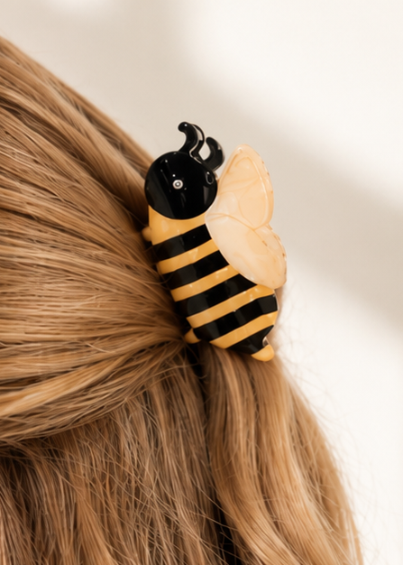 Honey Bee Rhinestone Hair Claw Clip