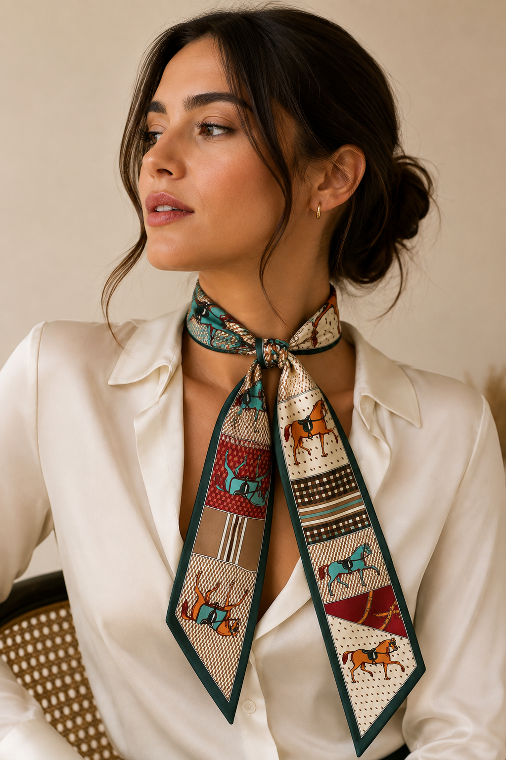 Saddle & Sage Silk Scarf