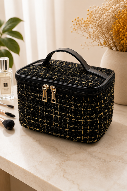Tweed Makeup Organizer