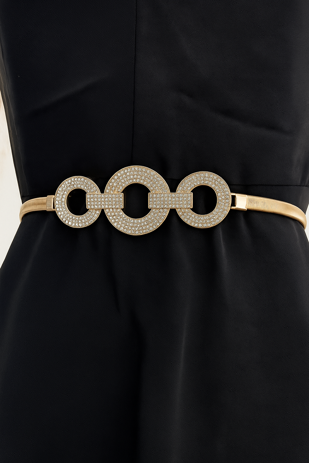 Golden Luxe Stretchy Circle Chain Belt