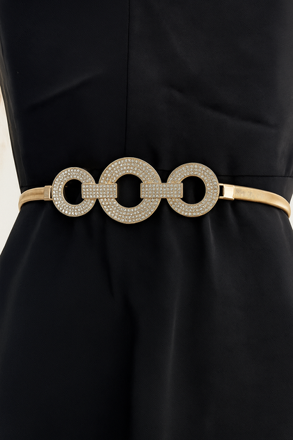 Golden Luxe Stretchy Circle Chain Belt