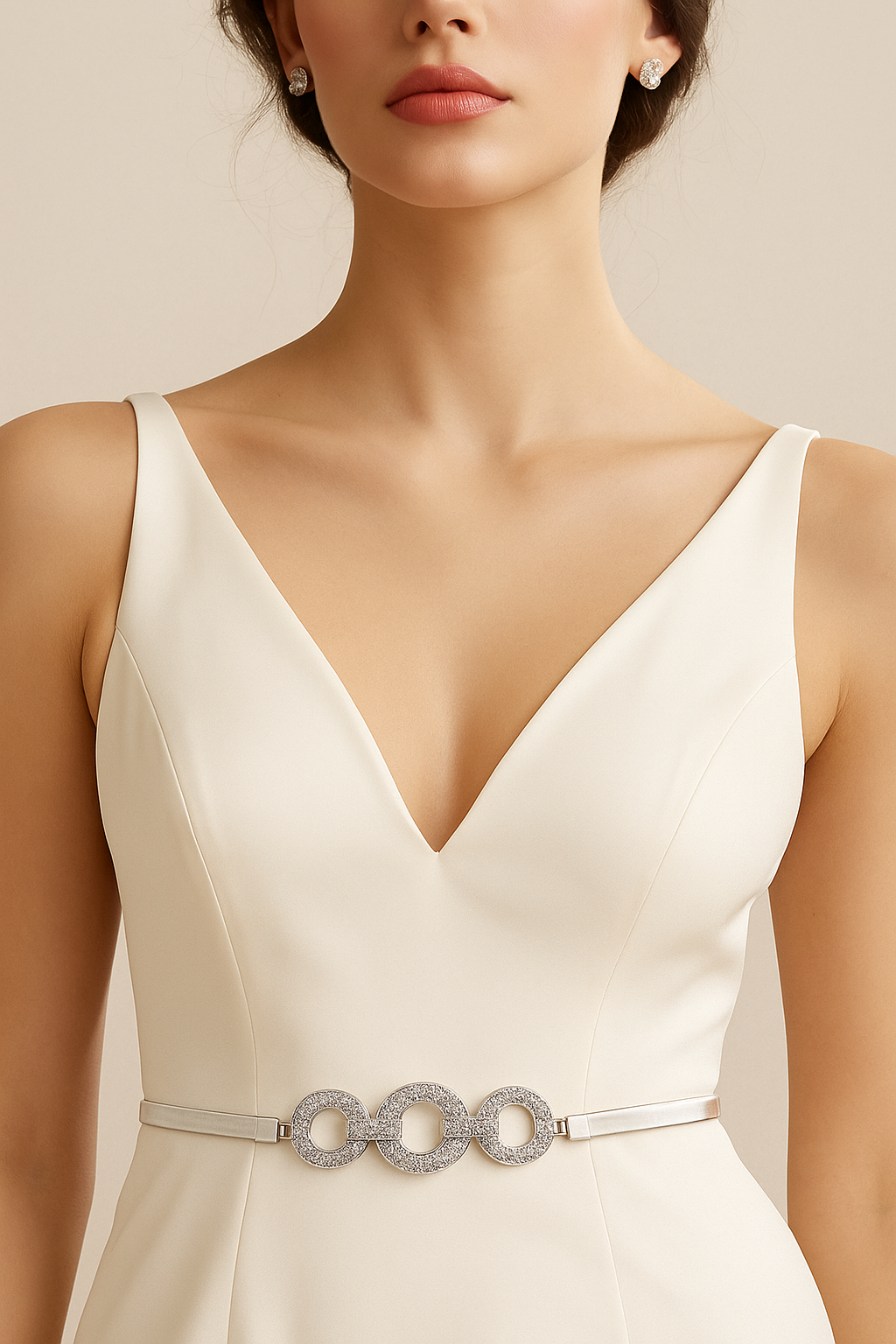 Golden Luxe Stretchy Circle Chain Belt