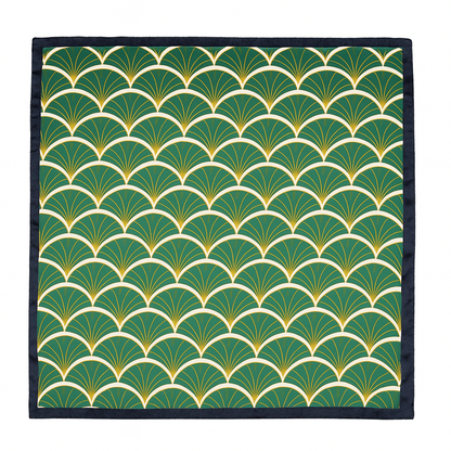 Elegant Geometric Silk Scarf– Luxury Square Bandana