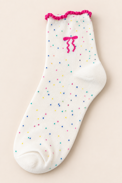 Ruffle Bow Ankle Socks