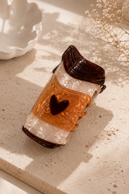 Latte Love Claw Clip – Coffee Bottle Hair Accessory