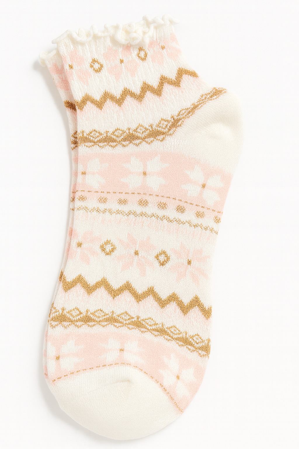 Winter Blossom Ruffle Ankle Socks
