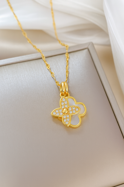Golden Clover Luxe Pendant Necklace