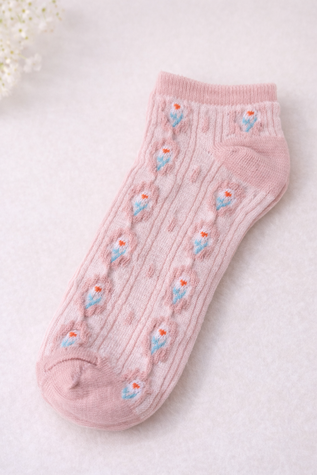 Vintage Floral Sheer Ankle Socks – 5 Styles