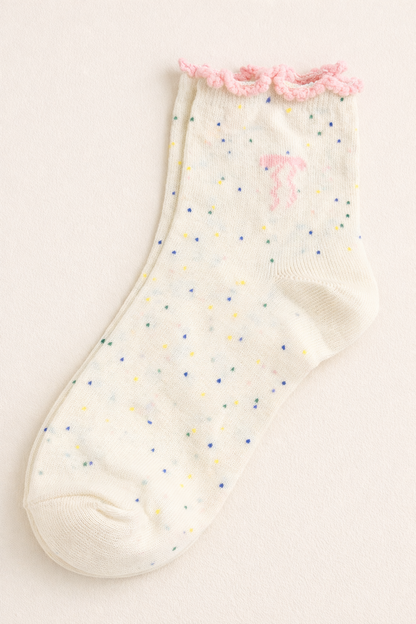 Ruffle Bow Ankle Socks