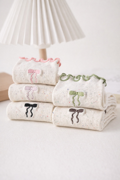 Ruffle Bow Ankle Socks