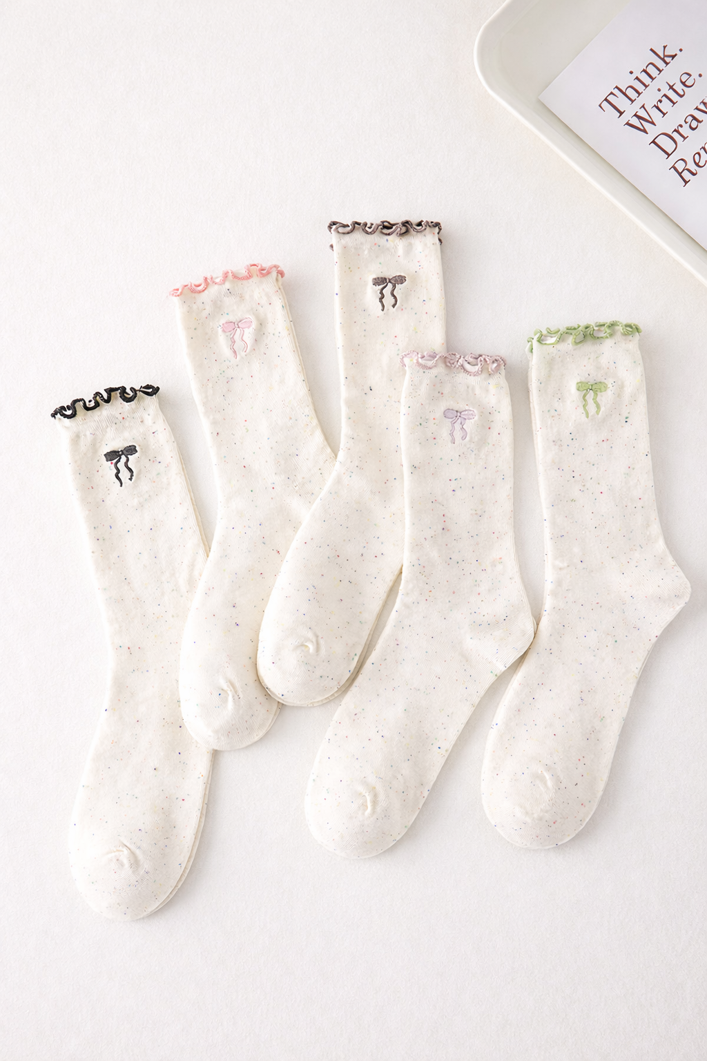 Ruffle Bow Ankle Socks