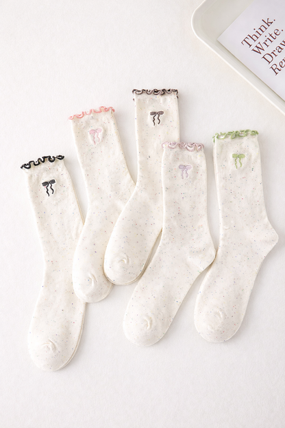 Ruffle Bow Ankle Socks
