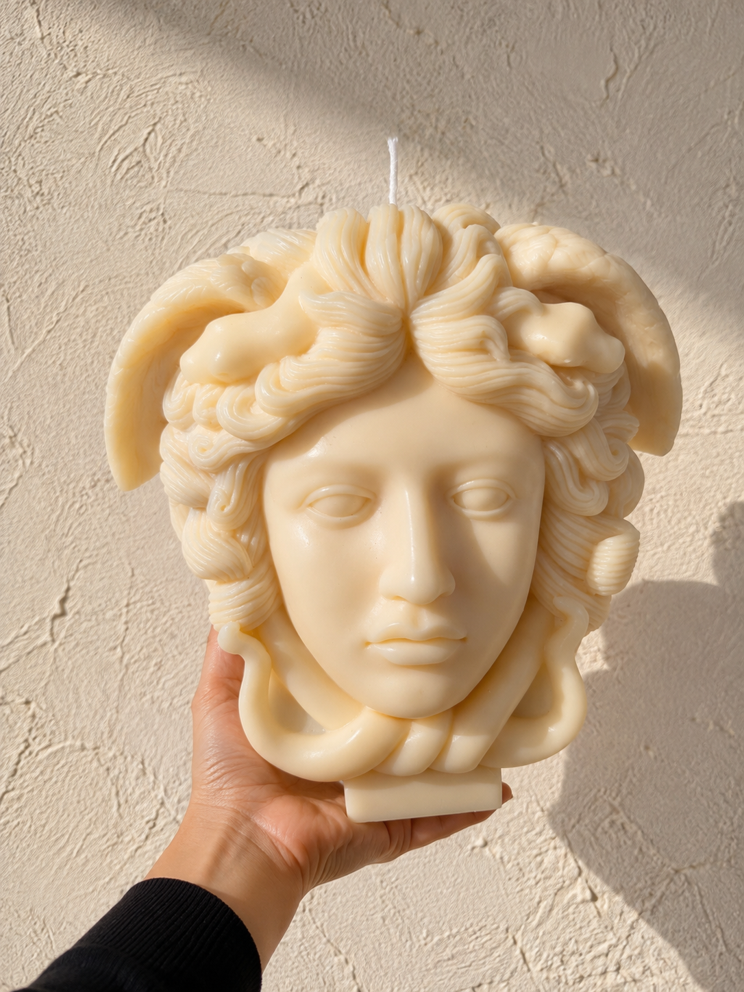 Medusa Sculptural Candle – Large Greek Goddess Decor