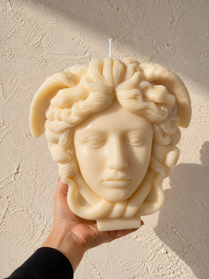 Medusa Sculptural Candle – Large Greek Goddess Decor