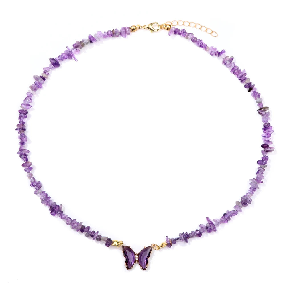 Butterfly Gemstone Necklace