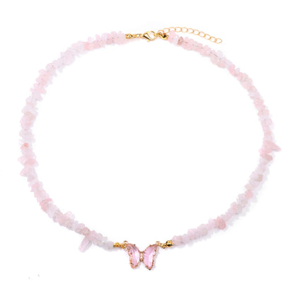 Butterfly Gemstone Necklace