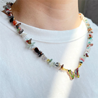 Butterfly Gemstone Necklace