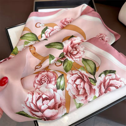 Silk Peony Scarf Bandana