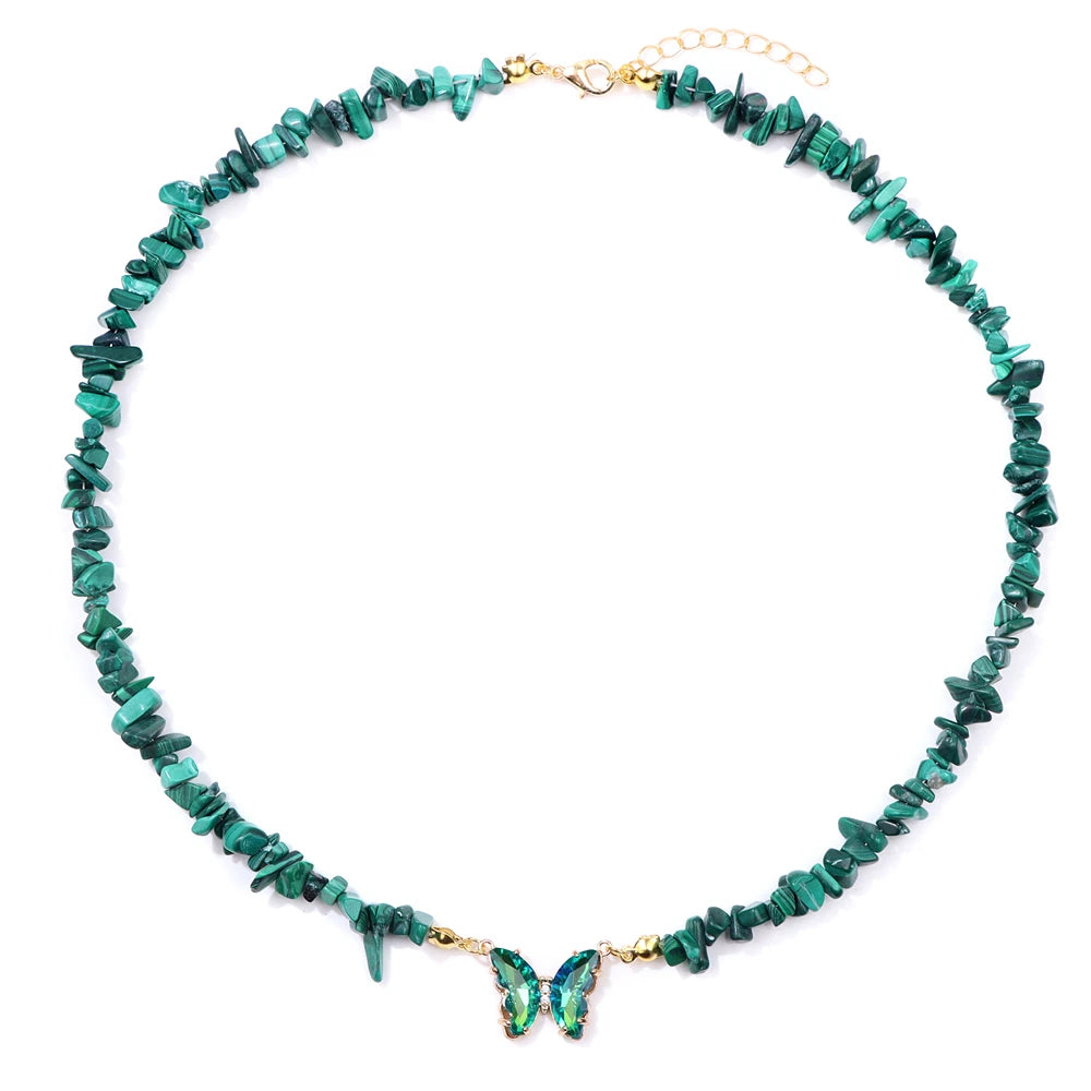 Butterfly Gemstone Necklace