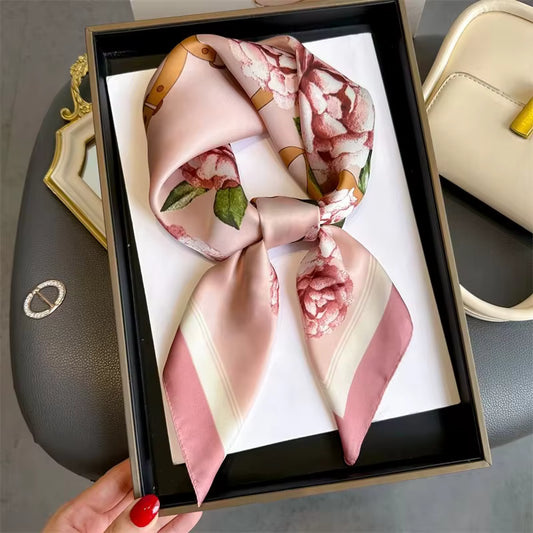 Silk Peony Scarf Bandana