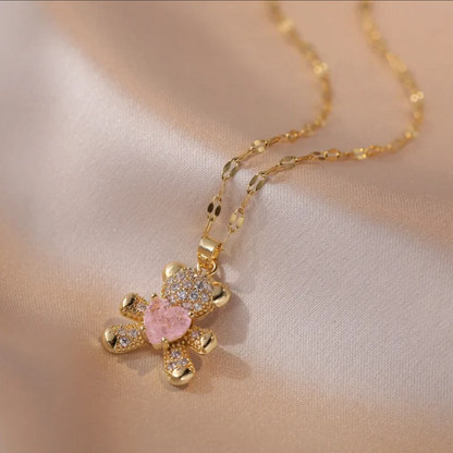 Teddy Sparkle Pendant Necklace