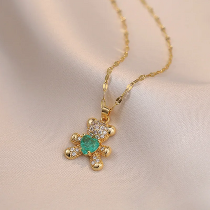 Teddy Sparkle Pendant Necklace