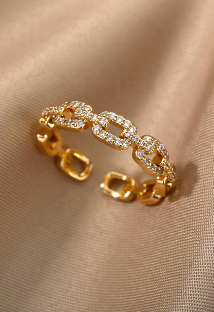Golden Luxe Chain Link Ring