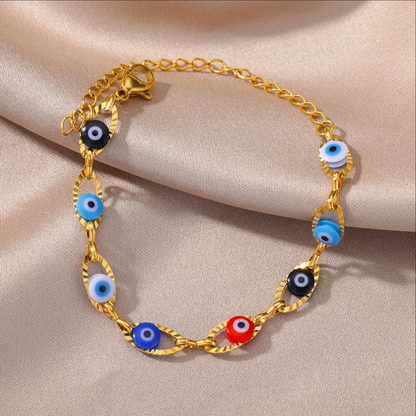 Evil Eye Stainless Steel Bracelet