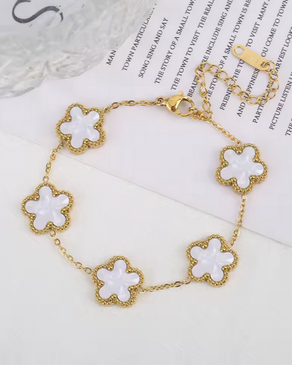 Clover Flower Bracelet – Stainless Steel