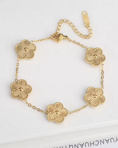 Clover Flower Bracelet – Stainless Steel