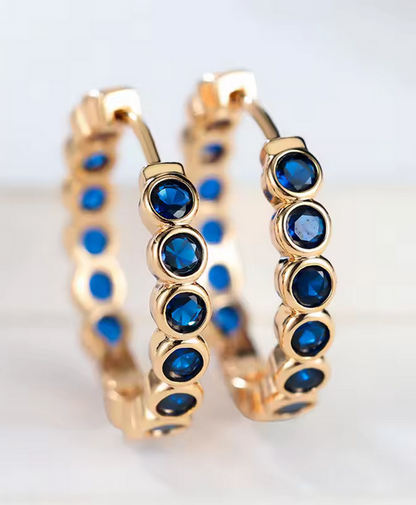 Luxe Crystal Circle Hoop Earrings