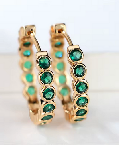 Luxe Crystal Circle Hoop Earrings