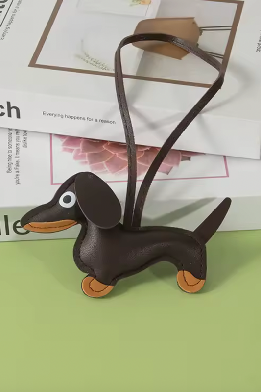 Dachshund Leather Bag Charm – Cute Dog Purse Accessory
