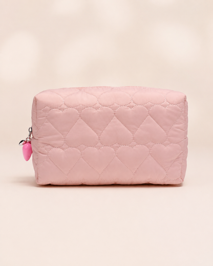 Pull My Heart Quilted Cosmetic Pouch