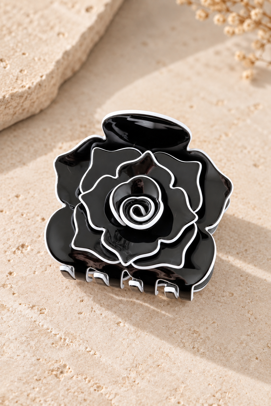 Sculptural Bloom Hair Claw Clip – Layered Floral Hair Accessory