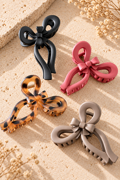 Infinite Bow XL Hair Claw Clip – Sculptural Statement Hair Accessory